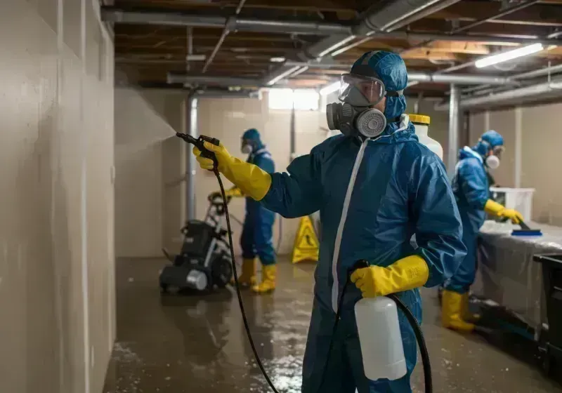 Basement Sanitization and Antimicrobial Treatment process in Inez, TX